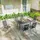 Outsunny Gartentisch 150 x 90 x 73 cm Schwarz