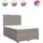 vidaXL Boxspringbett mit Matratze Taupe 140x200 cm Stoff
