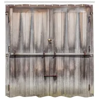 ABAKUHAUS Duschvorhang Hölzerne Eiche Country-Tor 175 x 240 cm