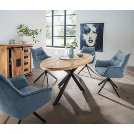 deVries Esszimmerstuhl Ginosa blau