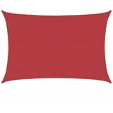 vidaXL Sonnensegel 160 g/m2 Rot 3,5x5 m HDPE