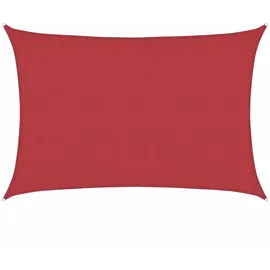 vidaXL Sonnensegel 160 g/m2 Rot 3,5x5 m HDPE