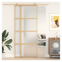 vidaXL Golden 90x205 cm Matt ESG-Glas - Aluminium