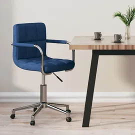vidaXL Bürostuhl Drehbar Blau