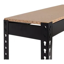 MCW Arbeitstisch Holz/Stahl 183x183x90cm schwarz