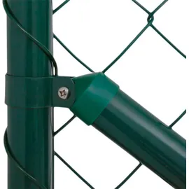 Estexo Maschendrahtzaun Komplettset 1,25 x 15 m Gartenzaunset Gartenzaun Zaunset grün