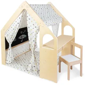 Pinolino Spielhaus Thilda inkl. Stoffdach kleine Flitzern