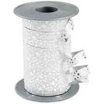 PATTBERG PRÄSENT Geschenkband Glitter Star mattglänzend silber 10,0 mm x 100,0 m
