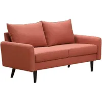 Vente-unique Sofa, 2-Sitzer - Stoff - Terracotta - halia