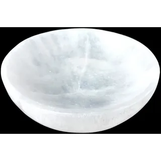Steinfixx Selenit Kristall Ladeschale I Schmuckschale I Durchmesser 10cm I ca. 300gr. I zum Aufladen Ihrer Edelsteine | Dekoration | Landhaus I AAA-Qualität I Marokko