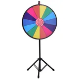 Goplus Glücksrad 24" Lotteriespiele Preisrad Glückspiel 60cm mit Ständer höhenverstellbar