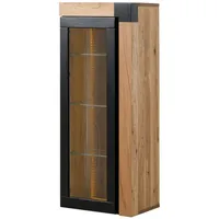 MASSIVMOEBEL24.DE Hängevitrine Wildeiche 48x35x120 natur geölt ROTTERDAM #110 -
