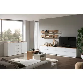 Hom ́in DIANA TV-Lowboard 140x62x44 cm Weiß/Eiche