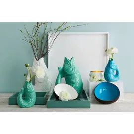 Giftcompany Gift Company Vase/Karaffe Monsieur Carafon Fisch Rainbow Ocean) 25cm - Blau