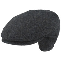 Breiter Herren Winter Schiebermütze mit Ohrenklappen Flatcap Schirmmütze 100%