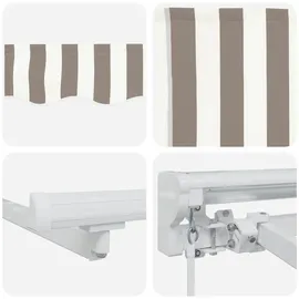 vidaXL Manuell einziehbare Markise 5 x 3 m grau