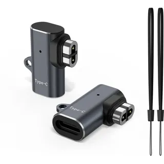 Vancle 2 Stück USB C auf SHOKZ OpenRun Pro Adapter, USB C Buchse Ladeadapter für Shokz Openrun/Shokz Openrun Mini/SHOKZ OpenRun Pro Mini Ladegeräte, [Mit Lanyard] Tragbar Ladeadapter