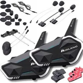 Midland R1 Mesh, TWIN Motorrad-Sprechanlage für 2 Helme