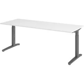 bümö Schreibtisch Serie-XB Weiß / Graphit