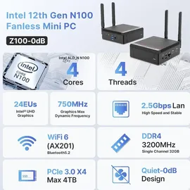 MINIX NEO Z100-0dB Intel® N100 8 GB, 256 GB, Intel UHD Graphics), PC, Schwarz
