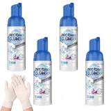 4 Stück Abflussreiniger Schaum, Rohrreiniger Abflussreiniger Drain Cleaner Geeignet Drain Foam Cleaner für Küche Bad und Waschbecken 1 Paar Gummihandschuhe Im Lieferumfang Enthalten