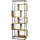 [en.casa] Bücherregal Rennebu 194 x 80 x 33 cm Schwarz/Eiche