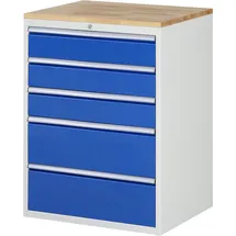 Rau Schubladenschrank Holz B770xT650xH1035mm Buche bestückt 6 Schubladen