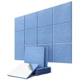 linovum Wandpaneel vilz Akustikfliesen Schallabsorber Quadrat aus Filz 250x250x9 mm, Aus 100% recyceltem PET blau