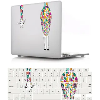 Hülle Kompatibel mit MacBook Pro 16 Zoll 2020 Freisetzung A2141 mit Touch Bar and Touch ID, Plastik Schützend Hartschale Snap Case & Tastaturabdeckung für MacBook Pro 16 Zoll, Giraffe