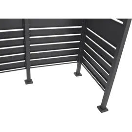 DEGAMO Sichtschutz Mülltonnenbox Lübeck 325 x 85 x 120 cm grau