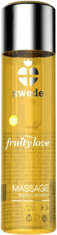 SWEDE - FRUITY LOVE MASSAGEÖL MIT WÄRMENDEM EFFEKT TROPISCHES FRUCHTIGES MIT HONIG 120 ML.