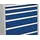 OEM Schubladenschrank Stahl H1019xB705xT736mm Lichtgrau/Signalblau 6 Schubladen Vollauszug