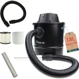Siluk Aschesauger 1200W 18L mit DUAL Filter System Schwarz