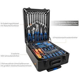 Güde Werkzeug-Trolley GWZT 500 Werkzeugkoffer 500-teilig
