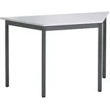 Sodematub Mehrzwecktisch lichtgrau, dunkelgrau Trapezform, Vierkantrohr grau, 60,0/120,0 x 60,0 x 74,0 cm