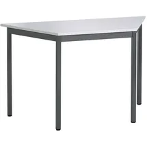 Sodematub Mehrzwecktisch lichtgrau, dunkelgrau Trapezform, Vierkantrohr grau, 60,0/120,0 x 60,0 x 74,0 cm