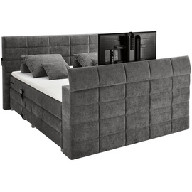 U N O Sports Carryhome Boxspringbett Dunkelgrau, + grau ¦ Maße (cm): B: 202 H: 123