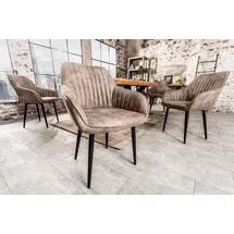Riess-Ambiente Stuhl TURIN Microfaser vintage taupe 1 Stück