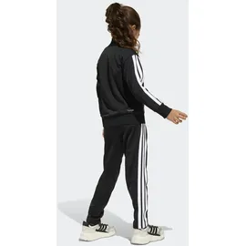 adidas Trainingsanzug ADIDAS SPORTSWEAR "LK 3S TIB TS", Jungen, Gr. 128, schwarz-weiß (schwarz, weiß, pure ruby), Obermaterial: 100% Polyester, Sportanzüge Trainingsanzug