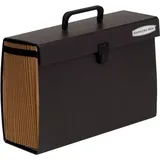 Fellowes Dokumentenmappe DIN A4 Schwarz Faserplatten-Konstruktion 19 Fächer 36,2 x 12,4 x 25 cm