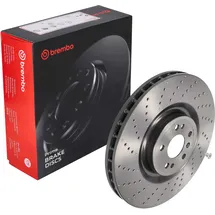 Brembo Bremsscheibe Gelocht/innenbel. beschichtet, hochgekohlt, mit Schrauben