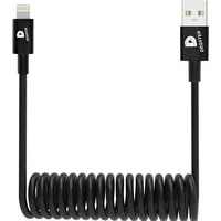 DEQSTER Spiral Ladekabel Lightning auf USB-A (EDU-Verpackung), Sync- und Ladekabel mit Apple MFi Zertifizierung