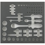 fortis Werkzeugmodul 2/3 leer Steckschlüssel 1/4"+1/2"