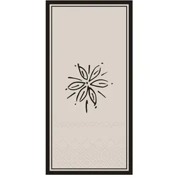 Chic Antique Serviette mit Blume, L20/B10 cm, französisches grau