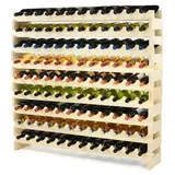 Proregal Weinregal VINOTECA Flex HxBxT 101x119x29cm | 108 Flaschen Massives Kiefernholz Natur unbehandelt | Flaschenregal Holzregal