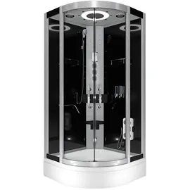 AcquaVapore Duschkabine Dusche D58-53T1-EC 90x90 cm - Schwarz