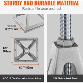 Vevor 4-TLG. Alu Stützbock Unterstellbock Wohnwagen Stapel-Wagenheber Rangierwagenheber 2,72 t Heber Ständer Autoheber 280–435 mm Wohnmobil Stützanhänger Wagenheber Wohnmobil-Stabilisierungsstützen