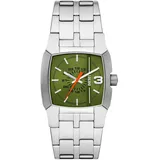 Diesel Herrenuhr Cliffhanger, Dreizeigeruhrwerk, 36mm Silbernes Edelstahlgehäuse mit Edelstahlarmband, DZ2150