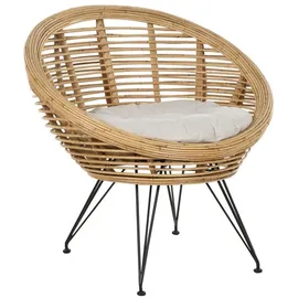 Beliani Lounge Set 4-tlg. Beige/Schwarz