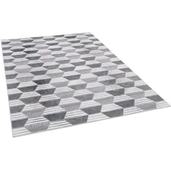Teppich GINO FALCONE "SERENA 77", grau, B:50cm H:7mm L:80cm, Polyester, Teppiche, gedruckte Felloptik, ideal im Wohnzimmer & Schlafzimmer